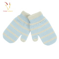 Lila fingerlose Handschuhe stricken Kaschmir